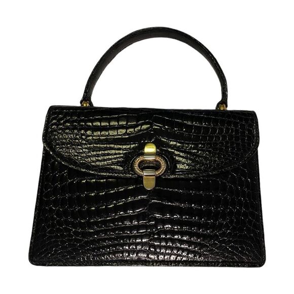 GUCCI Vintage SUPER RARE Crocodile Top Handle STUNNING Bag - Picture 8 of 16